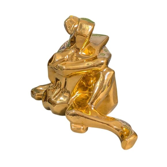Jaru 1976 Gold Ceramic Lovers Sculpture - Picture 2 of 16